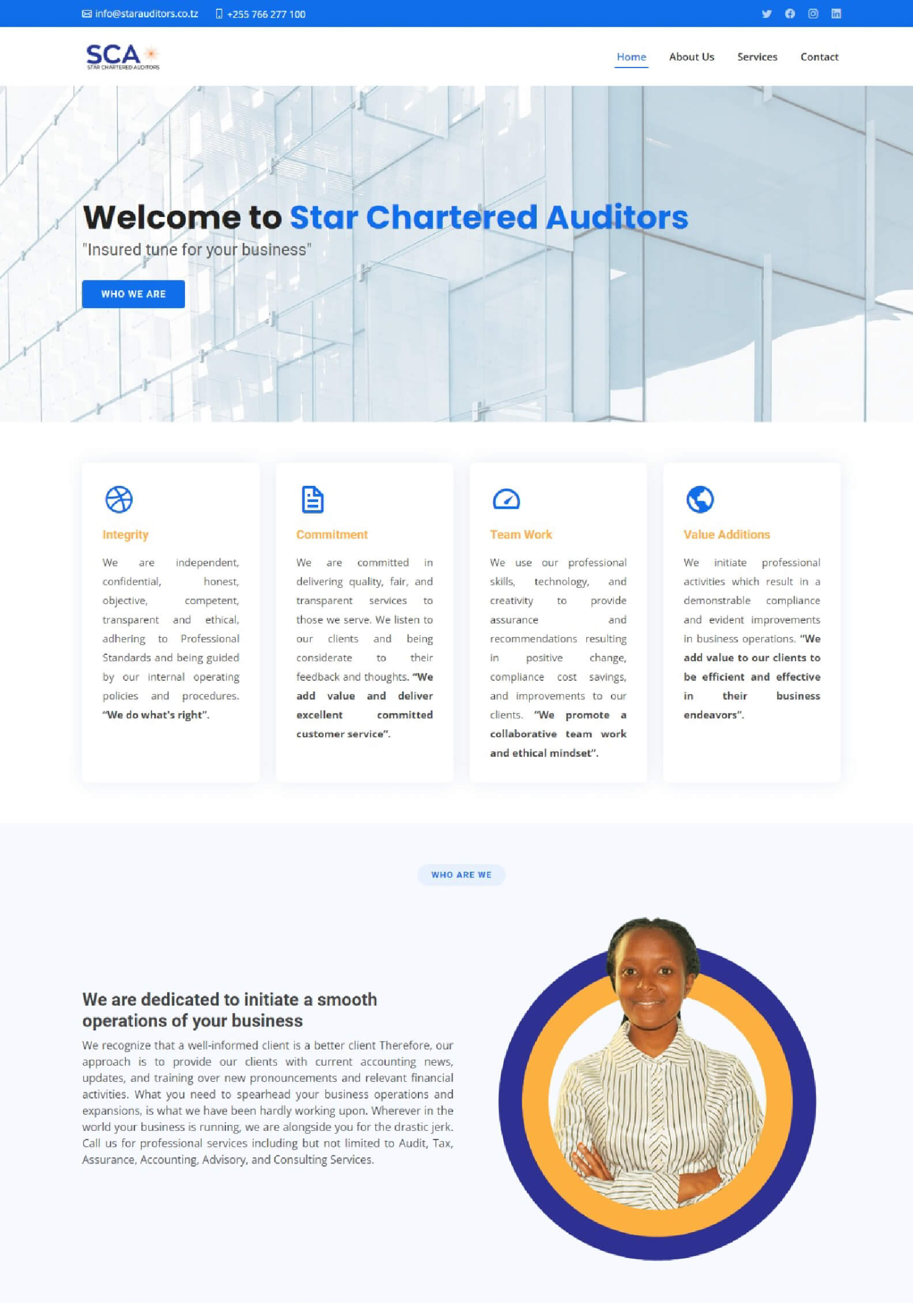 Star Chatared Auditors website